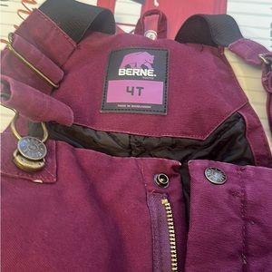 Purple girls coveralls or snow pants